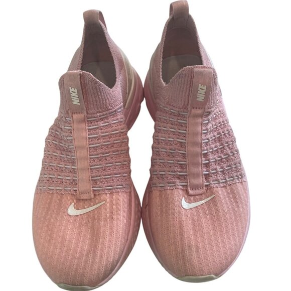 Nike Womens Pink Flyknit Phantom Running Shoes US 7 EUR 38 Lightweight Stretch C - Picture 1 of 6
